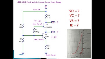 JFET & BJT Circuit Analysis: Constant Current Source Biasing Explained!|| Hardware Design || VC ||VD