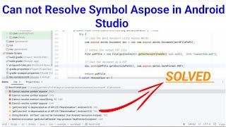 Celebrity Can not resolve symbol aspose in android studio Net Worth