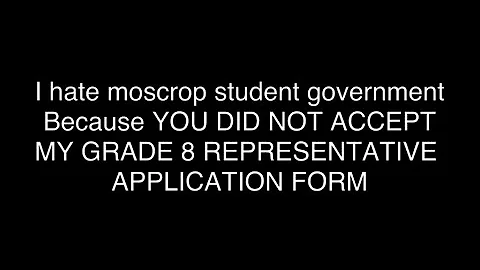 I hate moscrop student goverment