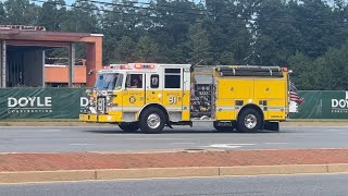 BDVFD Chief 9 and Engine 91 Responding to Gas Leak (*HEAVY Q AND HORN*)