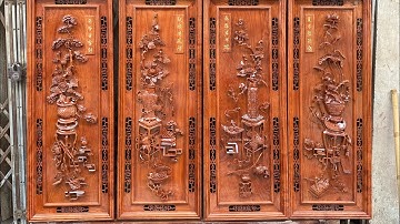 ❌ Báo giá bộ tranh tứ quý - Dát vàng 9999 - Đồ Gỗ Lan liên - 0973259480