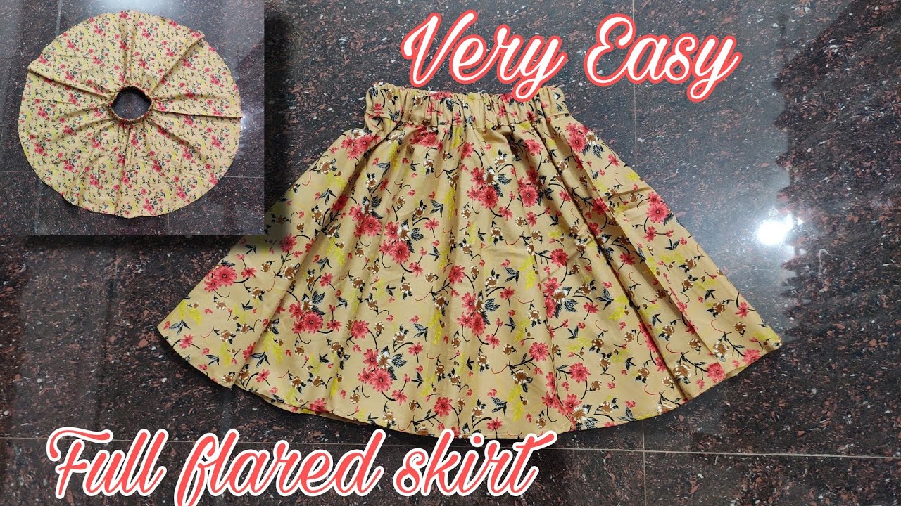 Very Easy and Simple full circle umbrella cut skirt in kannada YouTube