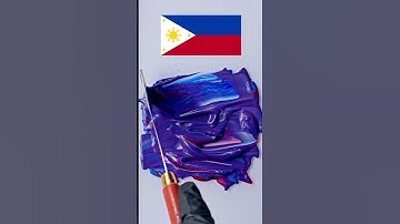 Philippines Flag Color Mix ASMR! Guess the color!