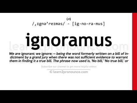 Произношение невежда | Определение Ignoramus