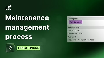 Maintenance Process - Tips & Tricks