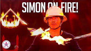 Passing Zone Set Simon Cowell ON FIRE on LIVE TV!!