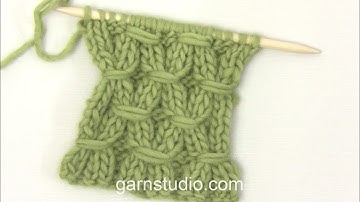 How to knit a smock pattern by winding the yarn twice around sts