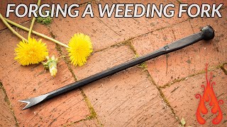 Blacksmithing  Forging a weeding fork