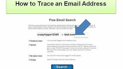 How to Trace an Email Address