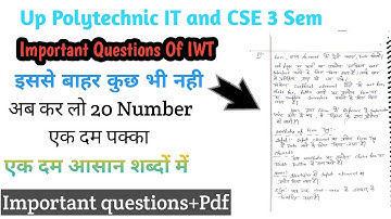Most important questions Of IWT/Internet and Web technology ke Important Questions@MstudyAcademy