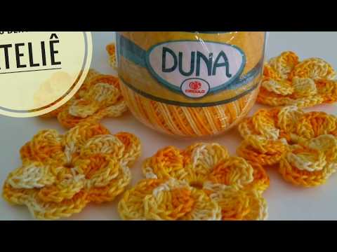 Florzinha em Crochê para Aplicação em tapetes