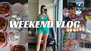 VLOG: days in my life, nail appt, cardio &amp; abs workout, grocery haul, meal prep, hair cut &amp; more!