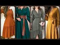 Most Stylish Solid Color Midi Dress | Plain Skater Dresses Collection | Casual Office Wear Designs