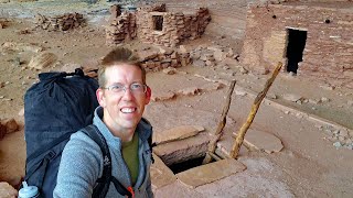 I Found an Abandoned Native American City - Hiking \& Camping in Snow Storm