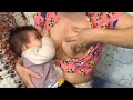 cute mom breastfeeding to baby 🍼