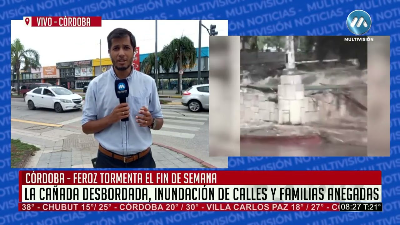 La cañada desbordada, inundación de calles y familias anegadas Nuestro portal: https://www.multivision.tv
Facebook: https://www.facebook.com/multivisionfederal
Twitter: https://www.twitter.com/multivisionfed
Instagram: https://www.instagram.com/multivisionfederal