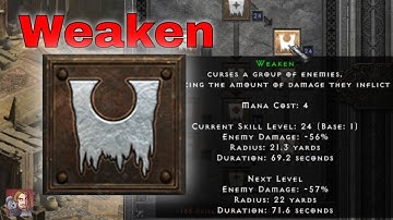 D2R Skills & Abilities - Weaken Curse (Necromancer)