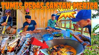 Makan bersama di pondok kebun !! Ikan Salai Santan Bikin Nagih⁉️