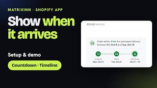 Shopify Estimated Delivery Date App: Setup & Demo (MatrixInn) screenshot 2