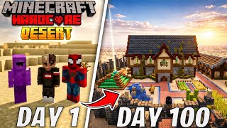 We Survived 100 DAYS On DESERT WORLD in Minecraft! (HINDI)