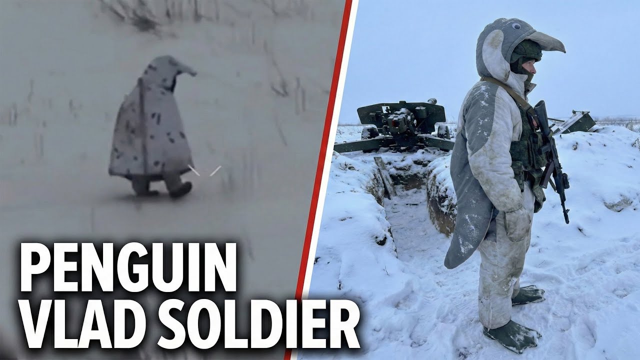 Russian soldier in PENGUIN disguise tracked and eliminated in Ukraine