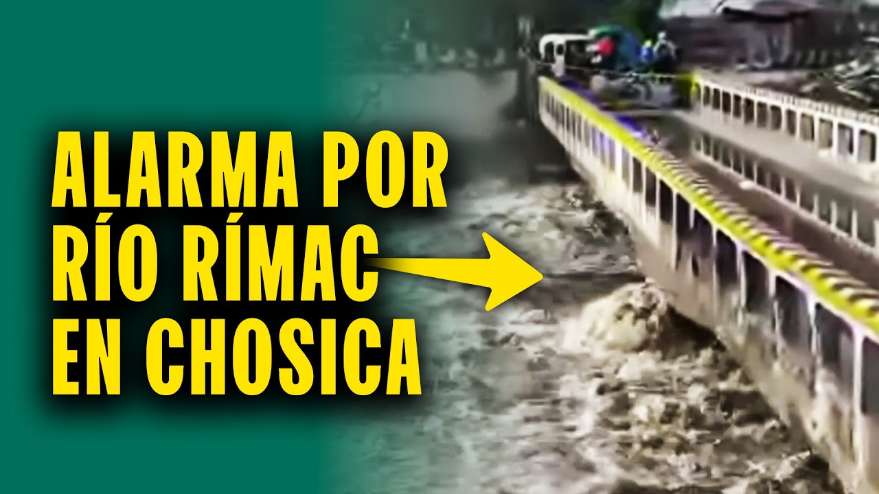 Río Rímac aumenta caudal y golpea fuertemente puente en Chosica: 