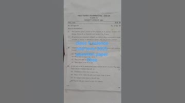 class 9 science mid term question paper 2025 | science half yearly exam 2025 class 9 | DAV | CBSE