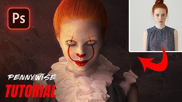 How To Create A Pennywise Makeup In Photoshop | Photoshop Tutorial