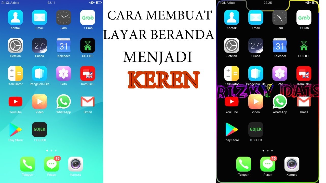 Cara Membuat Layar  Beranda Menjadi KEREN  BORDERLIGHT LIVE 