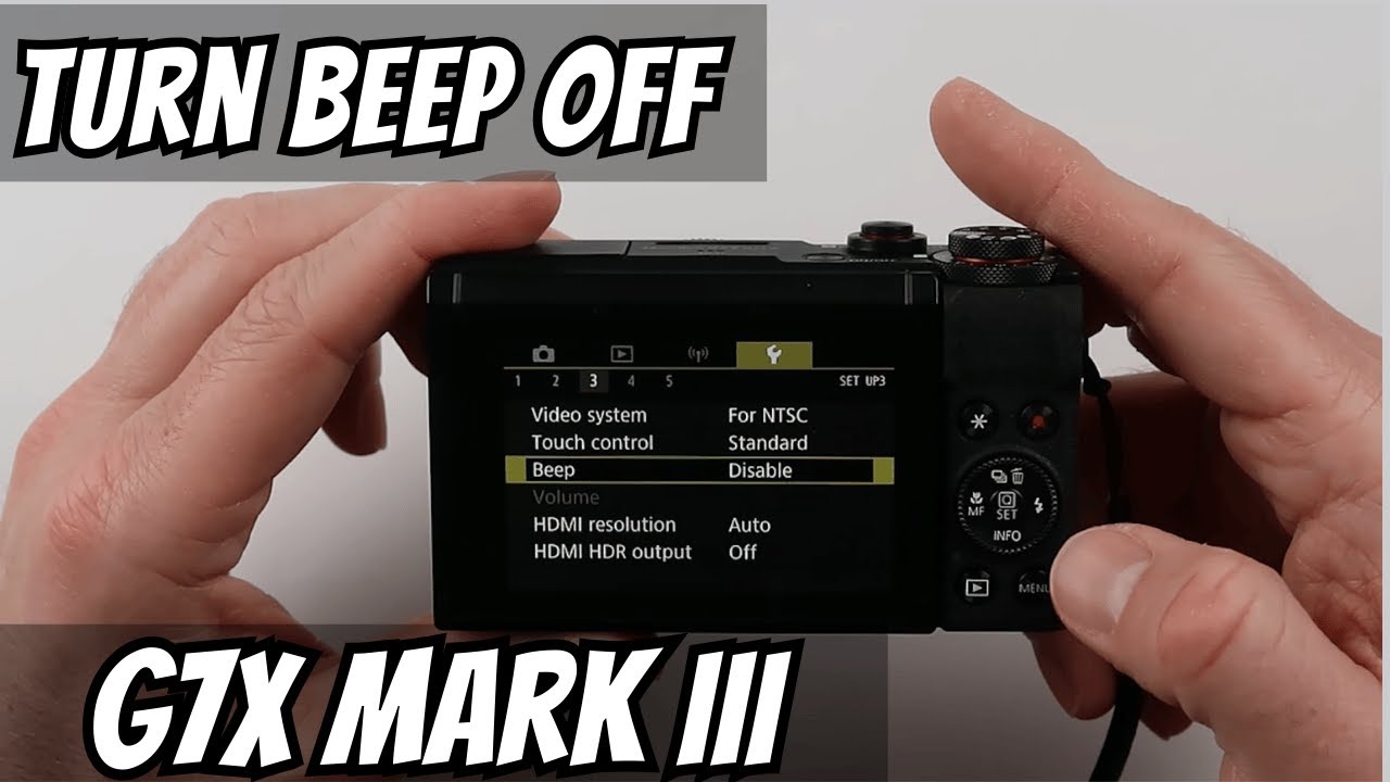 Canon G7X Mark iii - How to Mute Beeps - YouTube