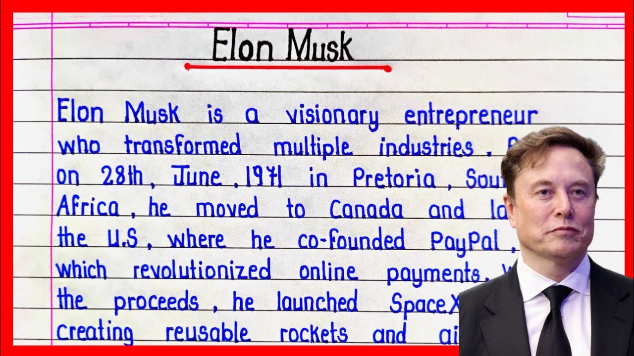 Эссе об Илоне Маске на английском языке || Эссе об Илоне Маске на английском языке || Биография И...