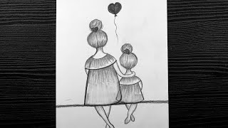 pics Daughter Beautiful Drawings For Mom easy mother and daughter drawings mother s day drawing pencil shading