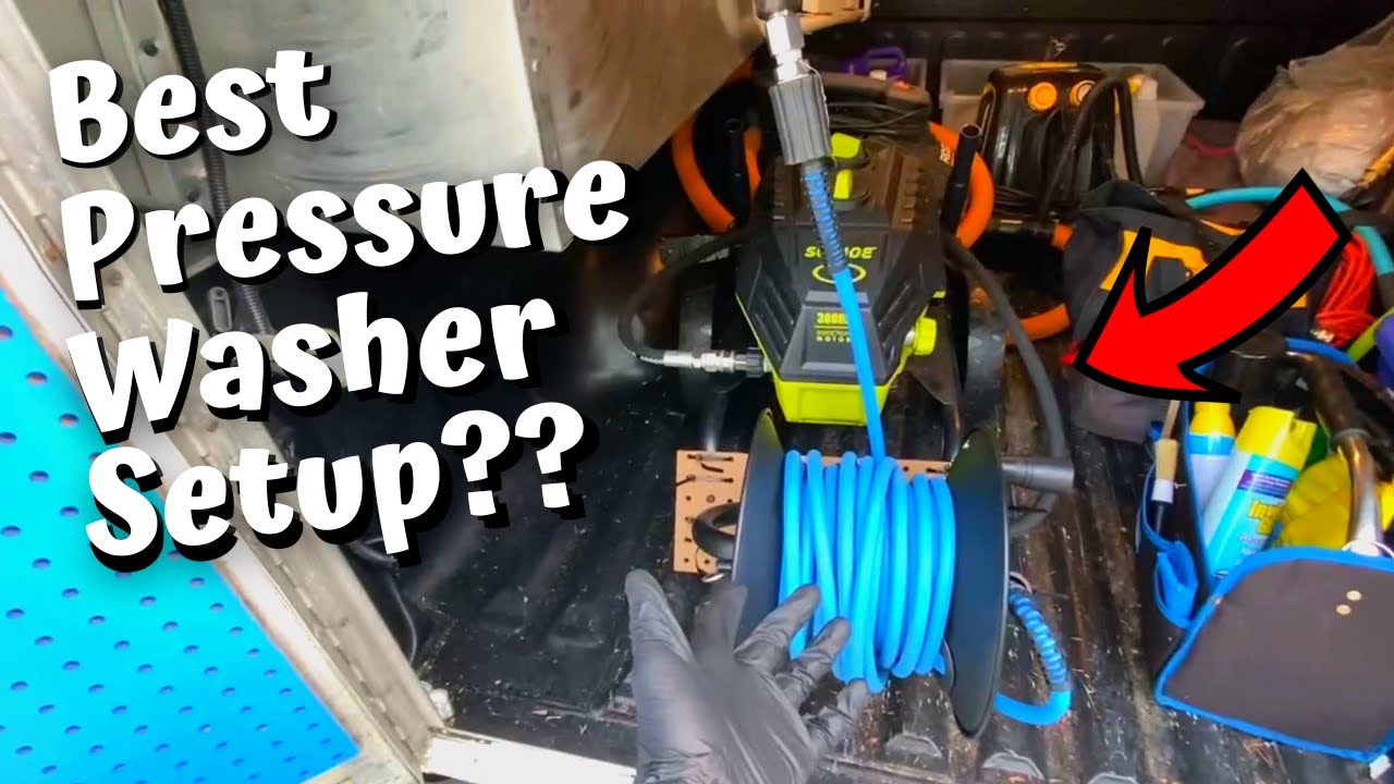 Mobile Auto Detailing Pressure Washer Setup (mounted hose reel to pressure  washer) 