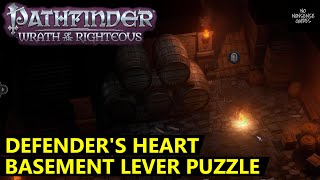 Pathfinder Wrath of The Righteous Defender's Heart Basement Lever Puzzle Solution - Tavern Puzzle