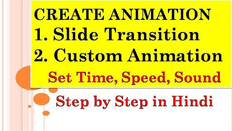 Slide Transition and Custom Animation in Open Office Impress