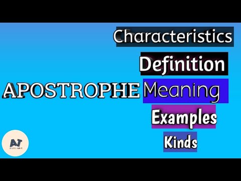 What is apostrophe | Figure of speech | literary term | literary device