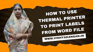 Thermal Printer Setup for Word Document Labels  | Print Word Document by themal printer  tsc ta220