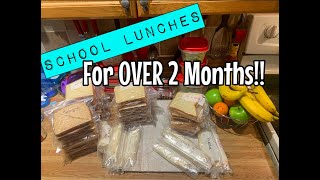 PREMADE SCHOOL LUNCHES- LASTS OVER 2 MONTHS!! MAKING IT EASY FOR KIDS TO MAKE THEIR OWN LUNCHES