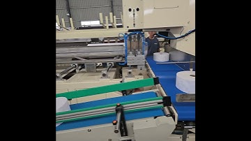 Maxi roll bobbin paper rewinding perforation machine line  #machine #packaging