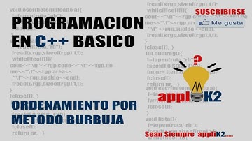 Tutorial de Programacion en C++ - ORDENAMIENTO POR METODO BURBUJA - ARREGLOS