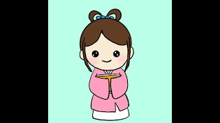 كيفية رسم فتاة في زي صيني( How to draw A girl in Chinese costume)