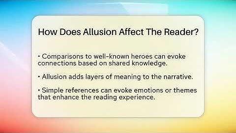 How Does Allusion Affect The Reader? - Literary Icons