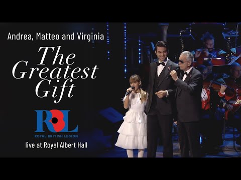 ANDREA, MATTEO & VIRGINIA BOCELLI cantano per i reali inglesi al Festival of Remembrance