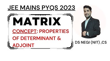 Let A be a nxn #matrix  such that |A| = 2. If |Adj (2.Adj(2A^-1))| = 2^84 then n ? #jeemains2023