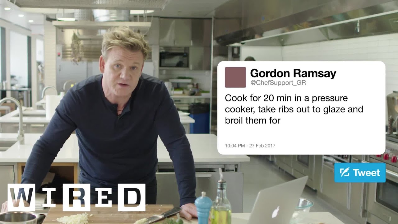 Gordon Ramsay Answers Cooking Questions From Twitter Tech Support