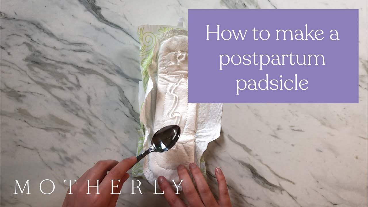 How to make a postpartum padsicle