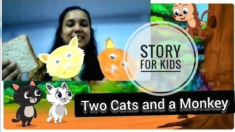 Two Cats and a Monkey Story | Short story in English | moral story for kids | story telling | best