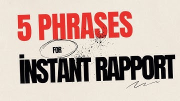 5 Phrases to create rapport instantly #communication #motivation 