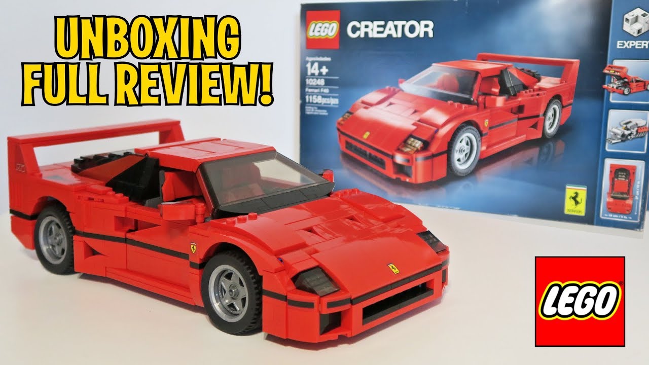 Unboxing Full Review Lego Ferrari F40 10248 Creator Expert Construction Set Youtube