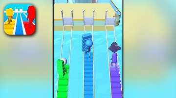 Bridge Race - Gameplay Level 1 To Level 10 - PART 1 (Android, iOS)